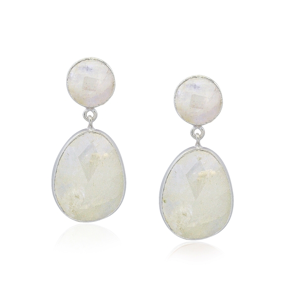 Rainbow Moonstone Stud model E5-060